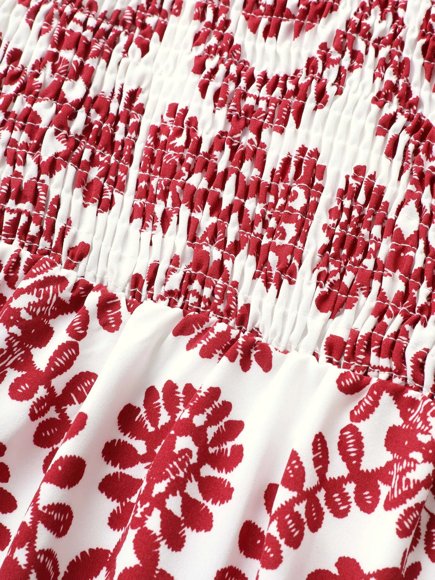 Bandana Print Shirred Sleeveless Maxi Dress sold by Bloomchic product image thumbnail 5