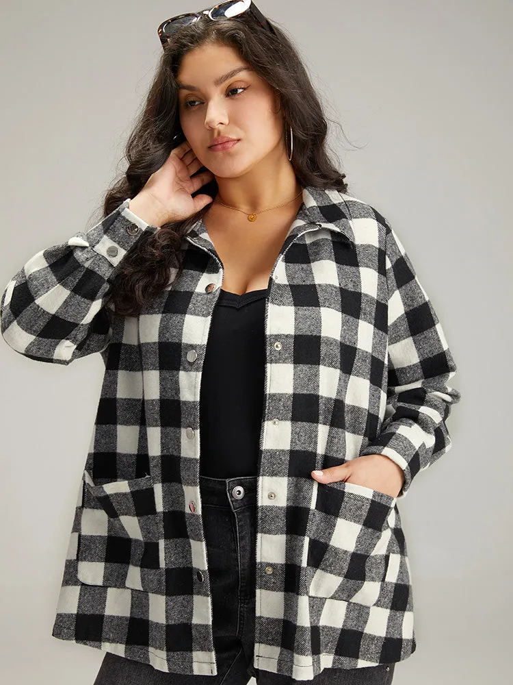 Halloween Plaid Pocket Button Through Coat sold by Bloomchic product image thumbnail 3
