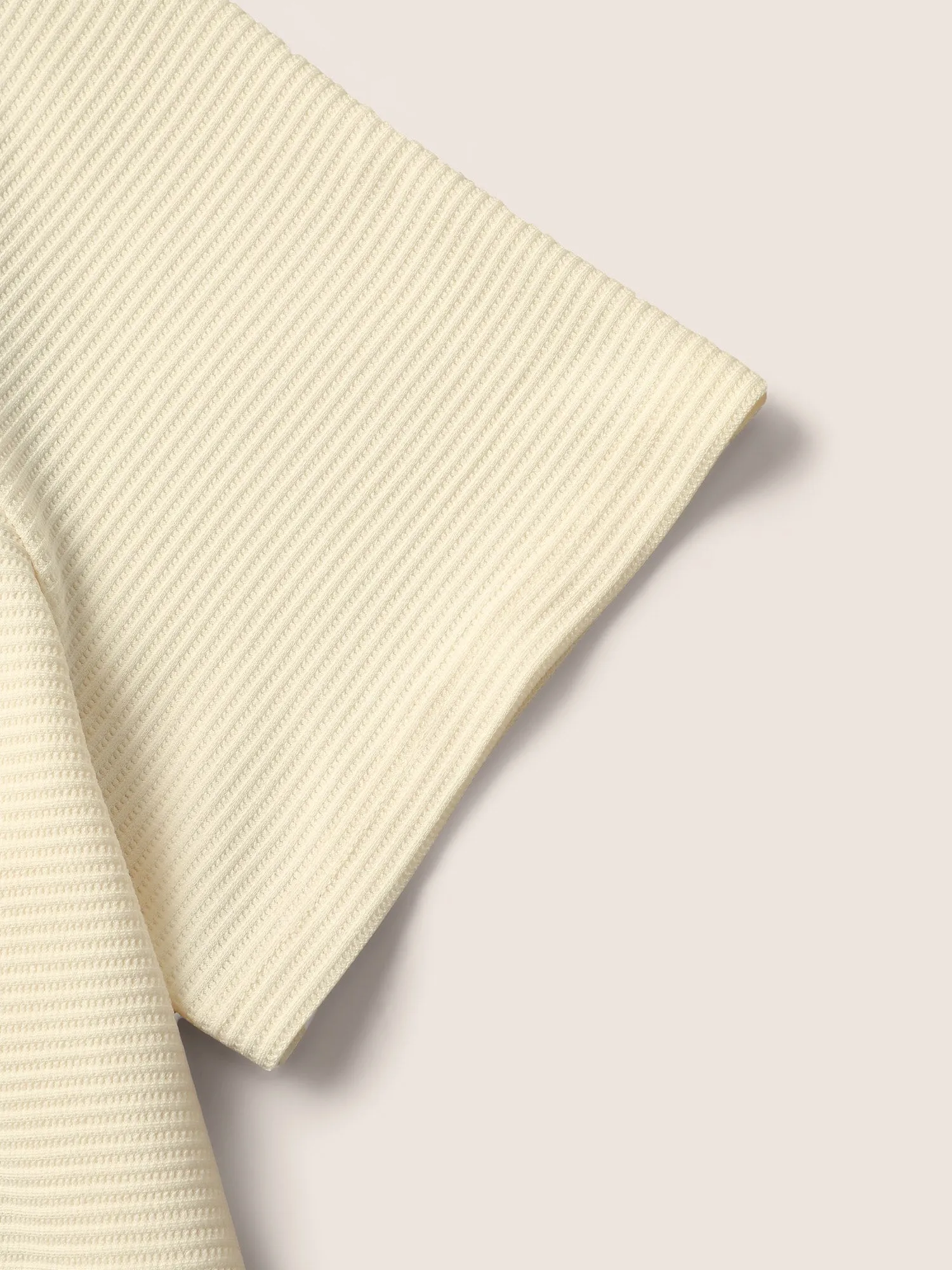 Solid Waffle Knit Patched Pocket T-shirt sold by Bloomchic product image thumbnail 5