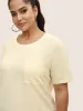 Solid Waffle Knit Patched Pocket T-shirt sold by Bloomchic