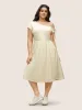 Asymmetrical Neck Waffle Knit Tie Knot Dress sold by Bloomchic