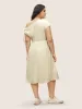 Asymmetrical Neck Waffle Knit Tie Knot Dress sold by Bloomchic