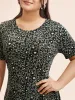 Round Neck Leopard Print Midi Dress sold by Bloomchic
