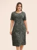Round Neck Leopard Print Midi Dress sold by Bloomchic