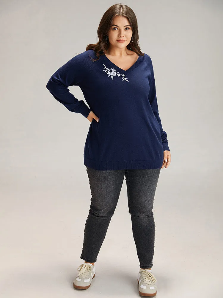 Supersoft Essentials Floral Embroidered Pullover sold by Bloomchic product image thumbnail 5