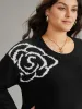 Floral Print Two Tone Drop Shoulder Pullover sold by Bloomchic