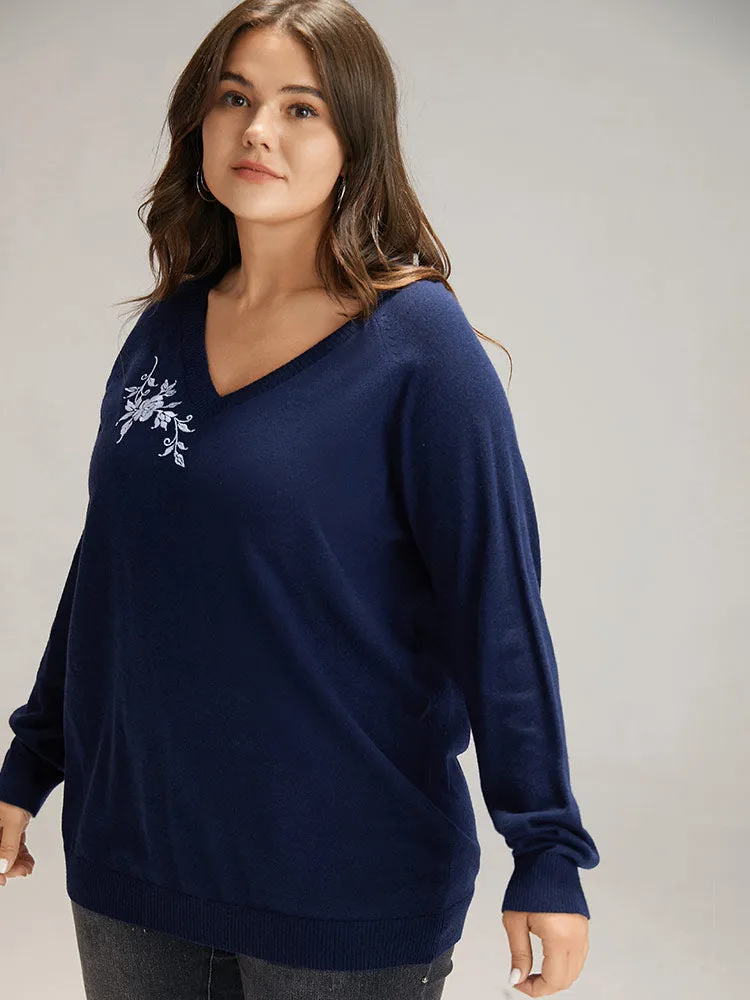 Supersoft Essentials Floral Embroidered Pullover sold by Bloomchic product image thumbnail 3