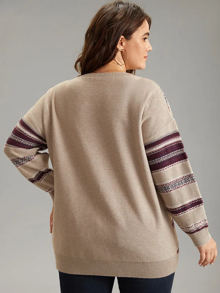 Supersoft Essentials Striped Print Drop Shoulder Pullover sold by Bloomchic product image thumbnail 2