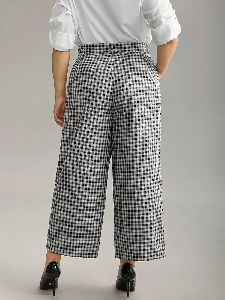 Plaid Belted Bowknot Wide Leg Pants sold by Bloomchic product image thumbnail 2