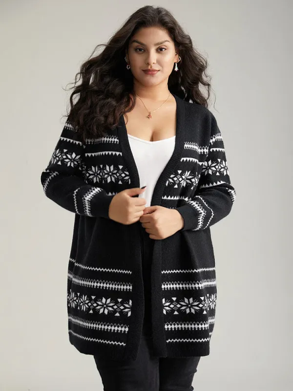 Anti-Pilling Bandana Print Elastic Cuffs Cardigan sold by Bloomchic