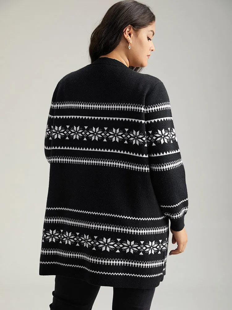 Anti-Pilling Bandana Print Elastic Cuffs Cardigan sold by Bloomchic product image thumbnail 2