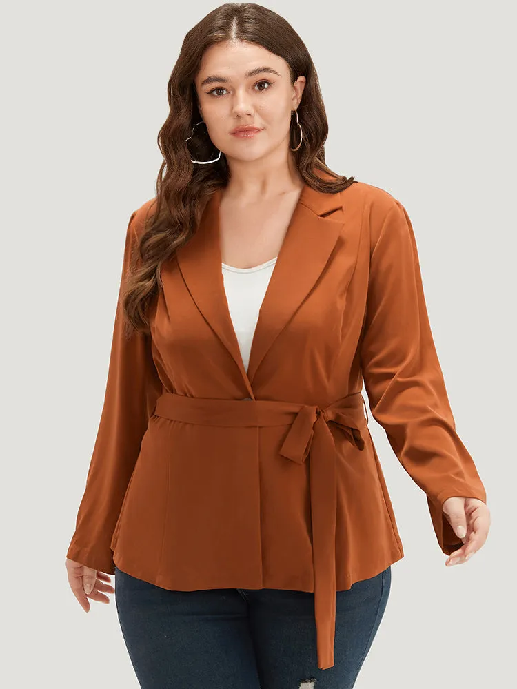 Solid Belted Suit Collar Blazer sold by Bloomchic product image thumbnail 5