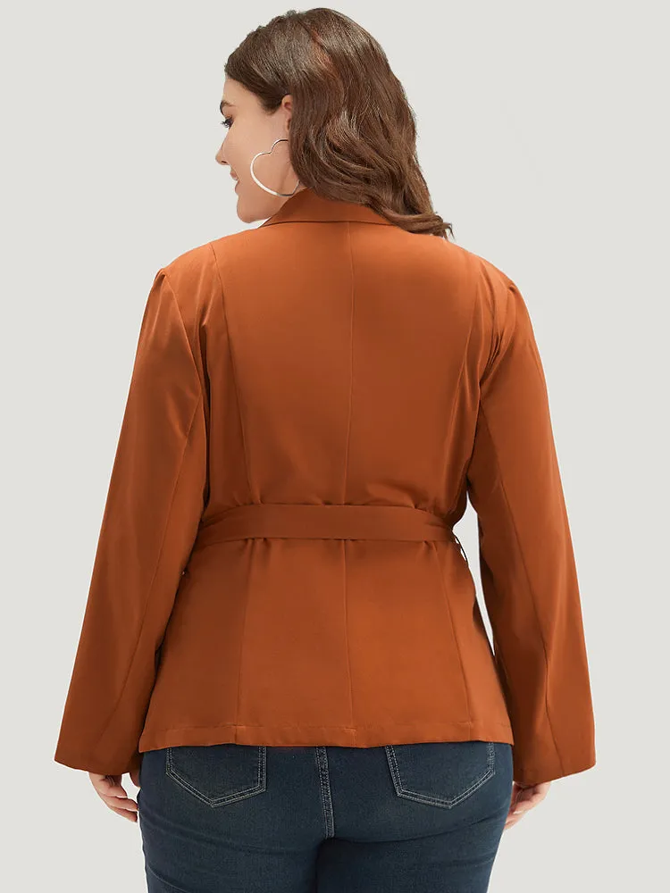 Solid Belted Suit Collar Blazer sold by Bloomchic product image thumbnail 2