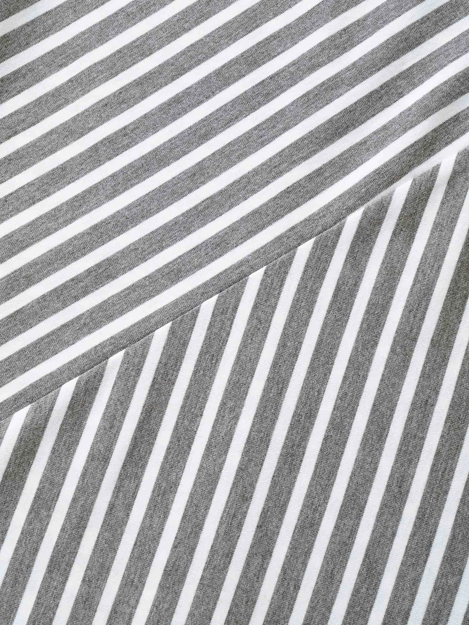 Stripes Round Neck Dolman Sleeve T-shirt sold by Bloomchic product image thumbnail 5