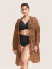 Solid Cut Out Fringe Hem Swim Cover Up sold by Bloomchic
