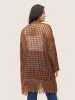 Solid Cut Out Fringe Hem Swim Cover Up sold by Bloomchic