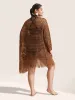 Solid Cut Out Fringe Hem Swim Cover Up sold by Bloomchic