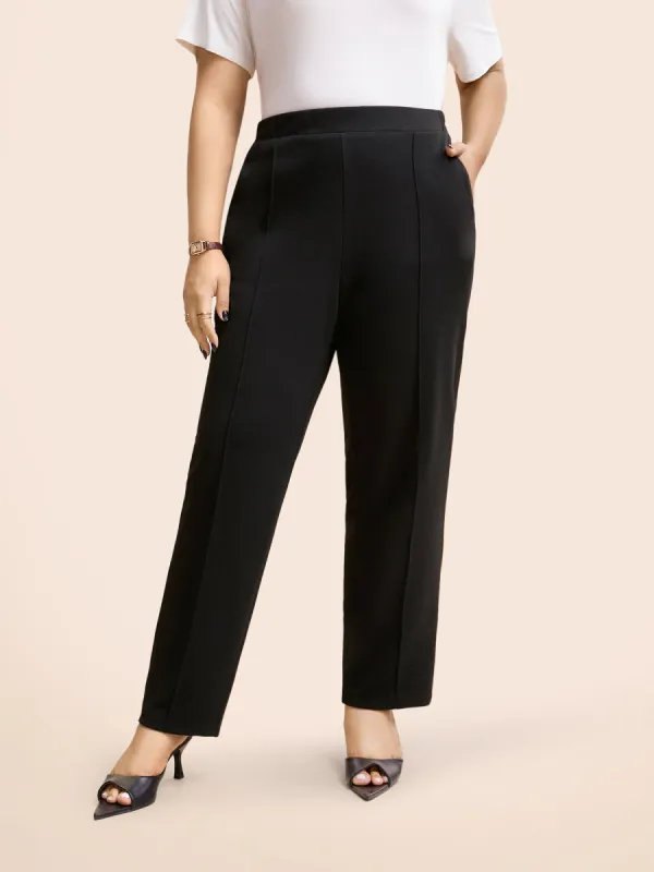 Solid Elastic Waist Pocket Leggings sold by Bloomchic