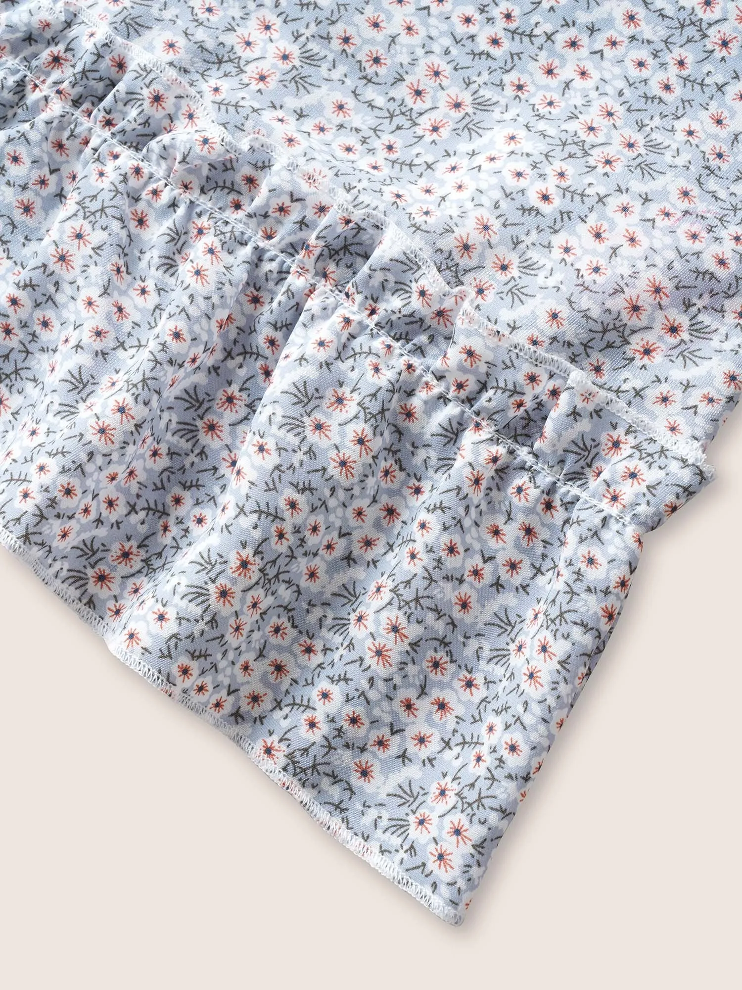 Ditsy Floral Patchwork Ruffle Hem Tank Top sold by Bloomchic product image thumbnail 5