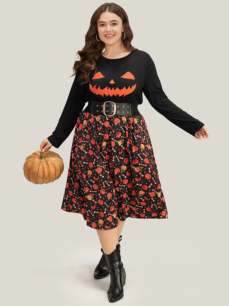 Halloween Pumpkin Print T-shirt sold by Bloomchic product image thumbnail 3