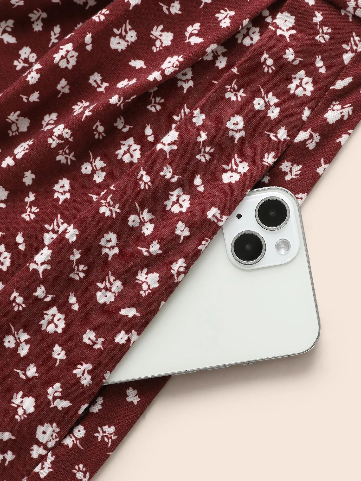 Ditsy Floral Ruched Elastic Waist Dress sold by Bloomchic product image thumbnail 5