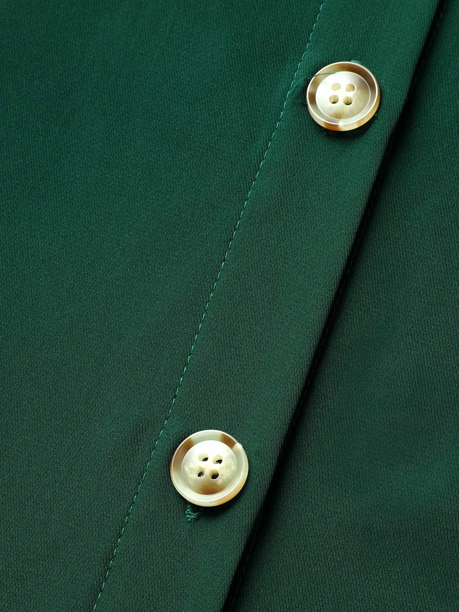 Suit Collar Button Detail Batwing Sleeve Dress sold by Bloomchic product image thumbnail 5