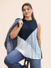 Colorblock Contrast Frill Trim Gathered Tank Top sold by Bloomchic