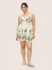 Boho Print Contrast Elastic Waist Sleep Bottoms sold by Bloomchic