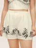 Boho Print Contrast Elastic Waist Sleep Bottoms sold by Bloomchic