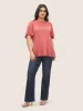 Supersoft Essentials Lace Patchwork Cut Out T-shirt sold by Bloomchic
