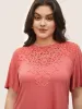 Supersoft Essentials Lace Patchwork Cut Out T-shirt sold by Bloomchic