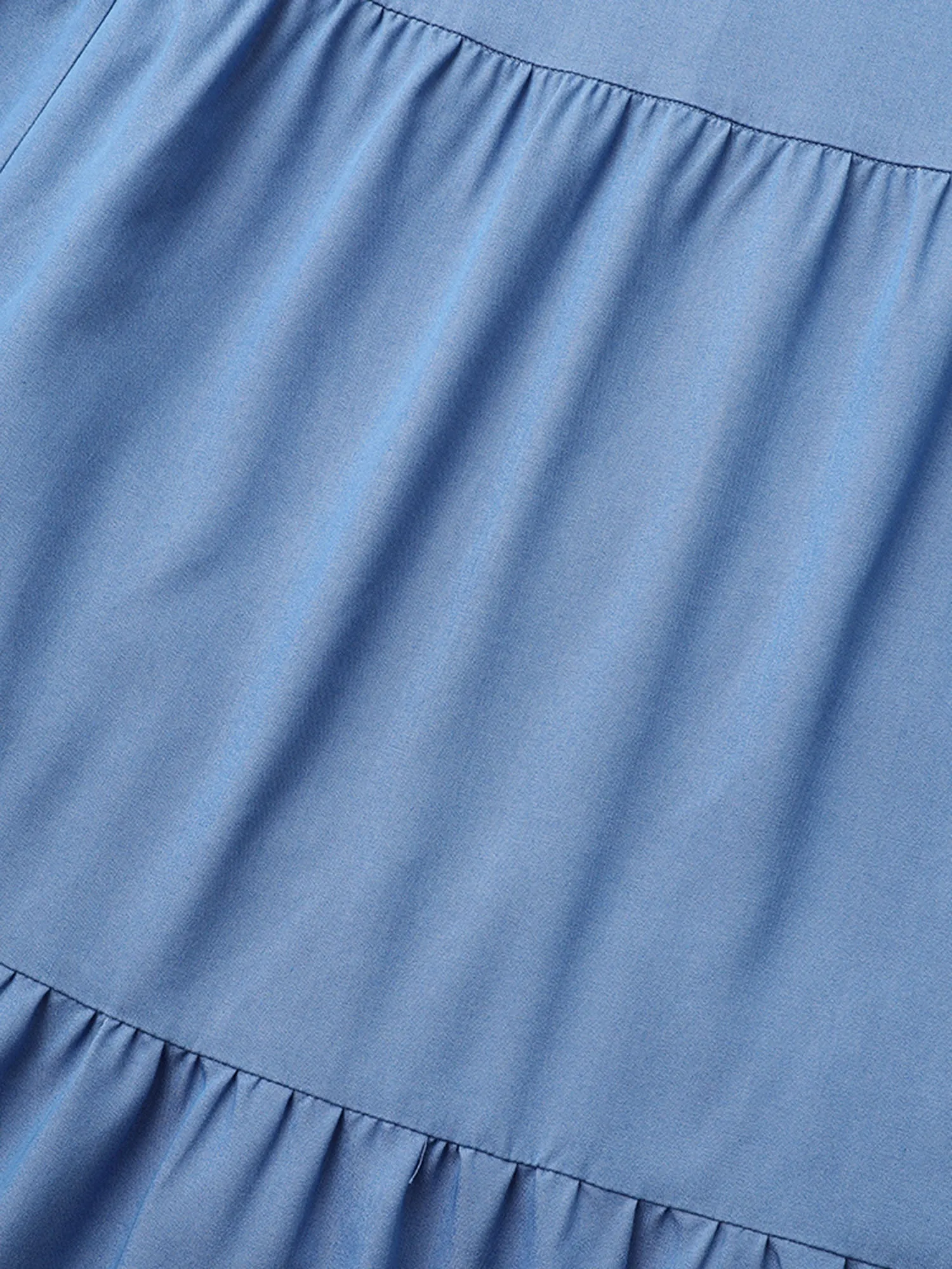 Solid Ruffle Layered Hem Cami Dress sold by Bloomchic product image thumbnail 5