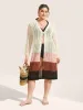Colorblock Contrast Tie Knot Cut Out Swim Cover Up sold by Bloomchic