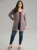 Heather Eyelet Open Front Plisse Cardigan sold by Bloomchic