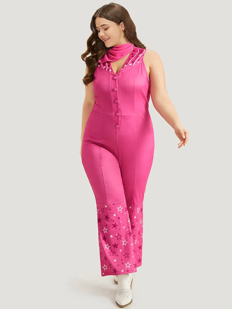 Halloween Star Button Up Bootcut Sleeveless Jumpsuit sold by Bloomchic product image thumbnail 5