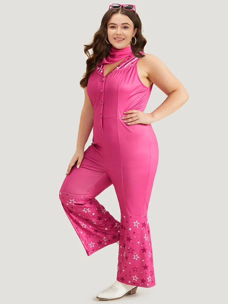 Halloween Star Button Up Bootcut Sleeveless Jumpsuit sold by Bloomchic product image thumbnail 4