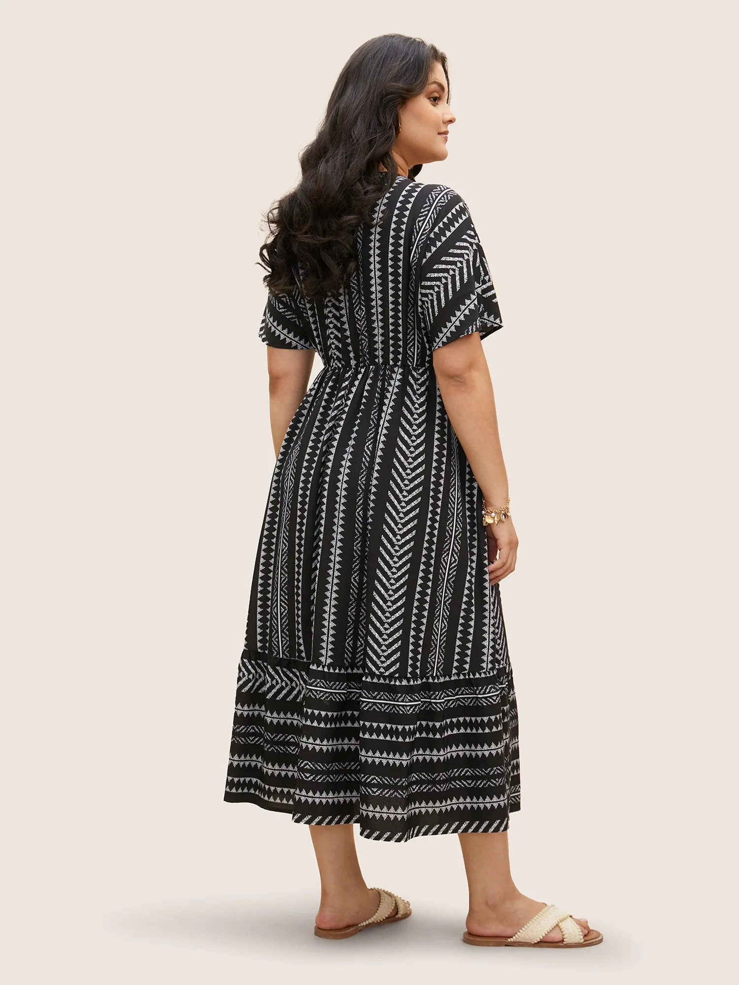 Bandana Striped Dolman Sleeve Midi Dress sold by Bloomchic product image thumbnail 3