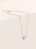 Natural Stone Rectangle Shaped Simple Necklace sold by Bloomchic