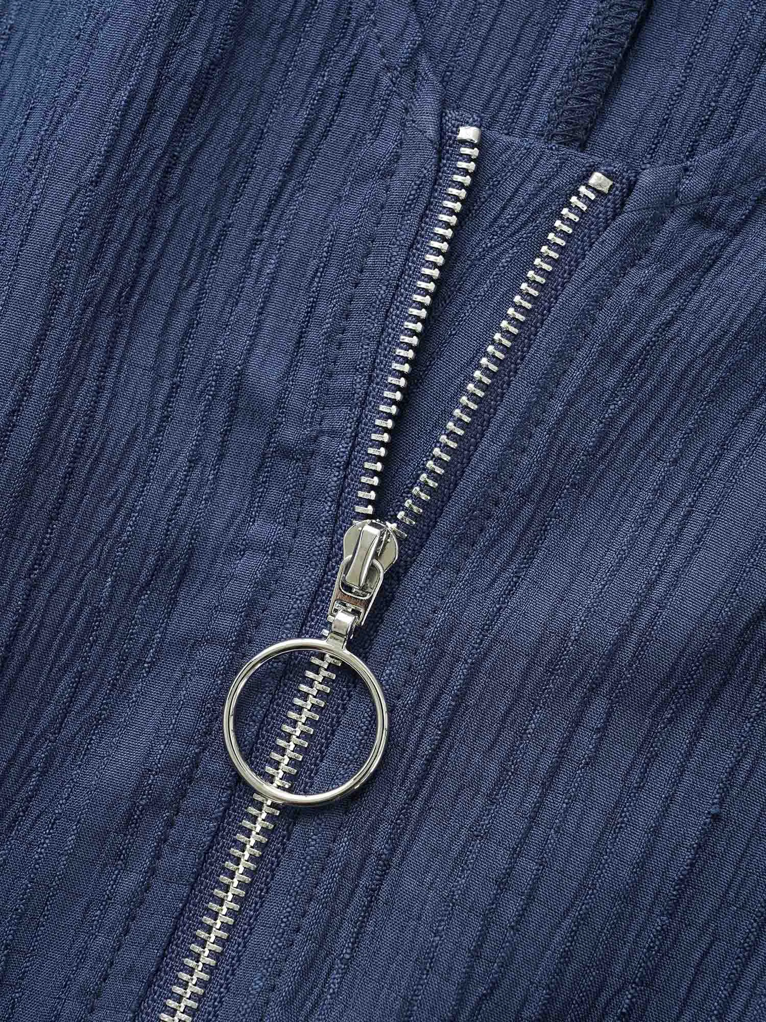 Textured Half Zip Dolman Sleeve Dress sold by Bloomchic product image thumbnail 5