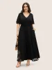 V Neck Lace Panel Frill Trim Jumpsuit sold by Bloomchic