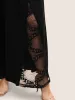 V Neck Lace Panel Frill Trim Jumpsuit sold by Bloomchic