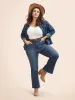 Stretch Denim Pockets Slim-Fit Jacket sold by Bloomchic