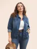 Stretch Denim Pockets Slim-Fit Jacket sold by Bloomchic