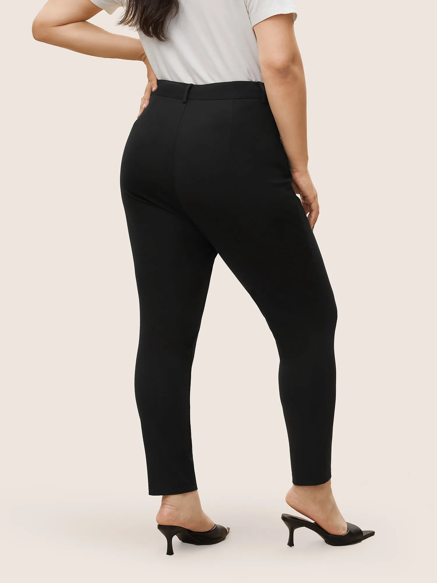 High Rise Button Up Skinny Pants sold by Bloomchic product image thumbnail 2