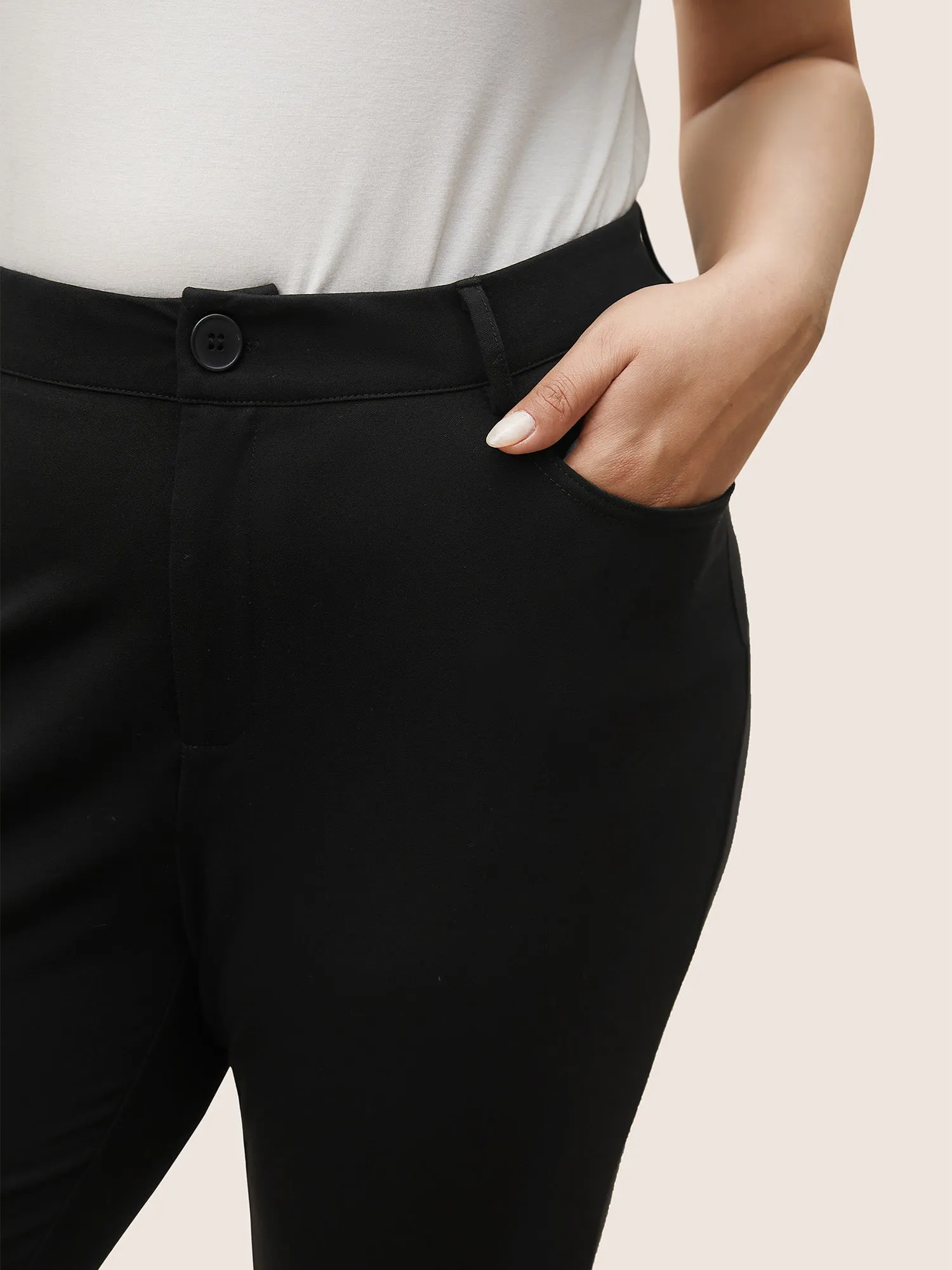 High Rise Button Up Skinny Pants sold by Bloomchic product image thumbnail 4