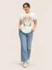 Cotton Body Positive Slogan Print Dolman Sleeve T-shirt sold by Bloomchic
