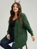 Cable Knit Plain Open Front Cardigan sold by Bloomchic