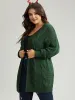 Cable Knit Plain Open Front Cardigan sold by Bloomchic