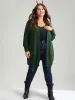 Cable Knit Plain Open Front Cardigan sold by Bloomchic