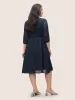 Textured Chiffon Mesh Patchwork Ruched Dress sold by Bloomchic